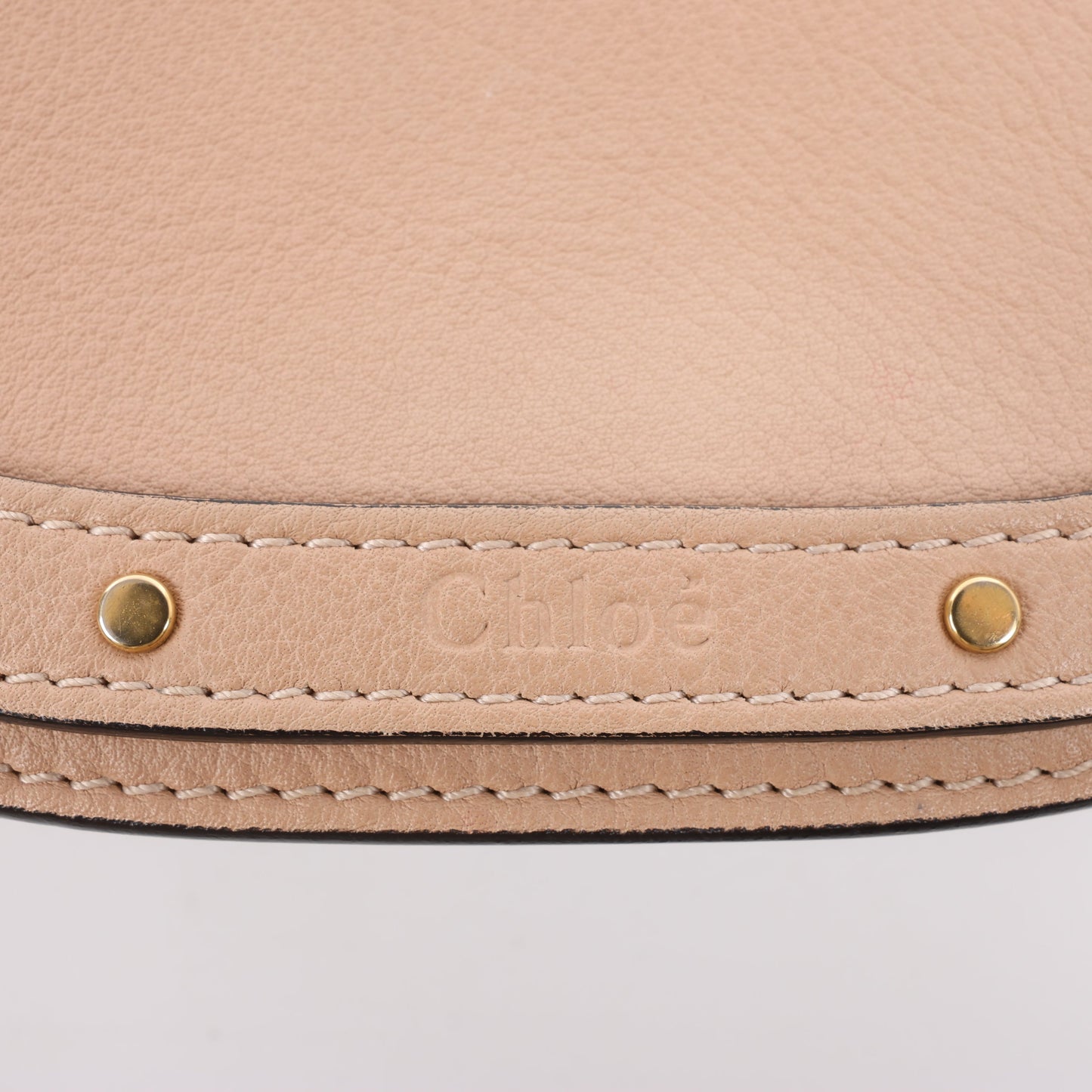 CHLOE Nile Bracelet Leather Small 2Way Shoulder Bag in Beige