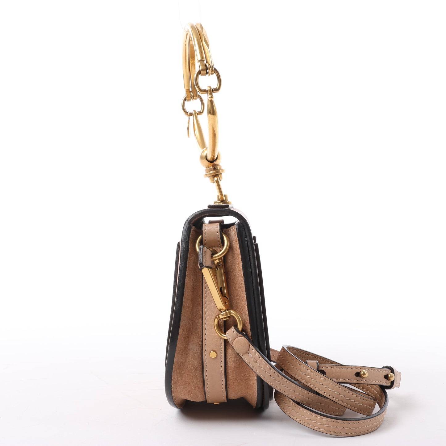 CHLOE Nile Bracelet Leather Small 2Way Shoulder Bag in Beige