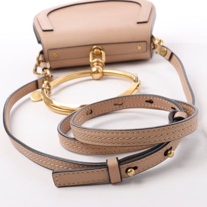 CHLOE Nile Bracelet Leather Small 2Way Shoulder Bag in Beige