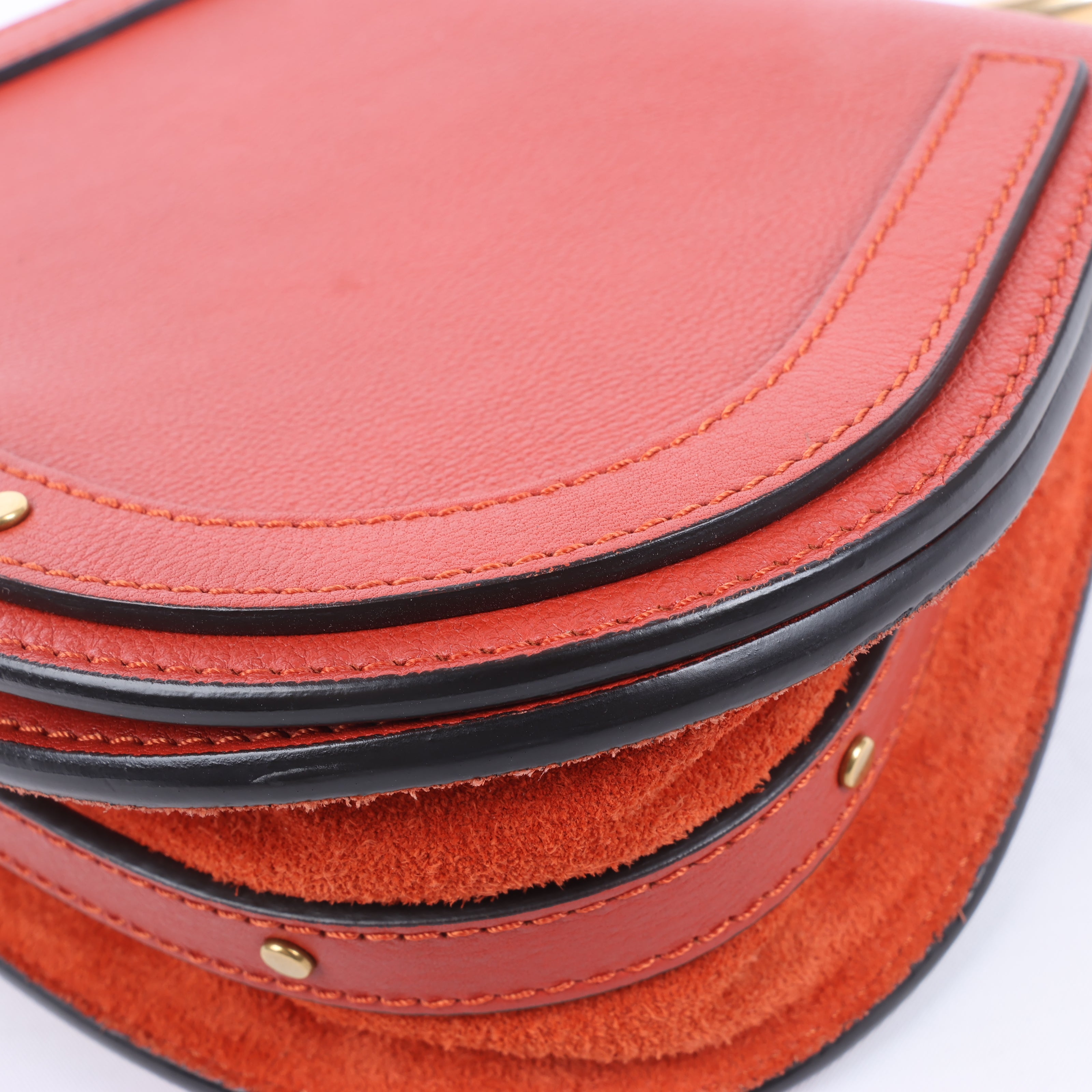 CHLOE Nile Bracelet Leather Small 2Way Shoulder Bag in Red