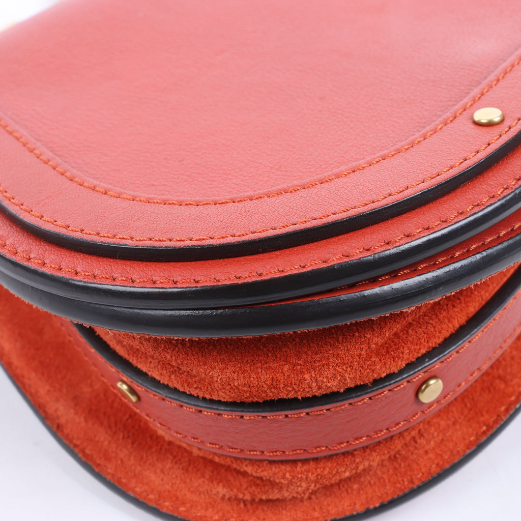 CHLOE Nile Bracelet Leather Small 2Way Shoulder Bag in Red