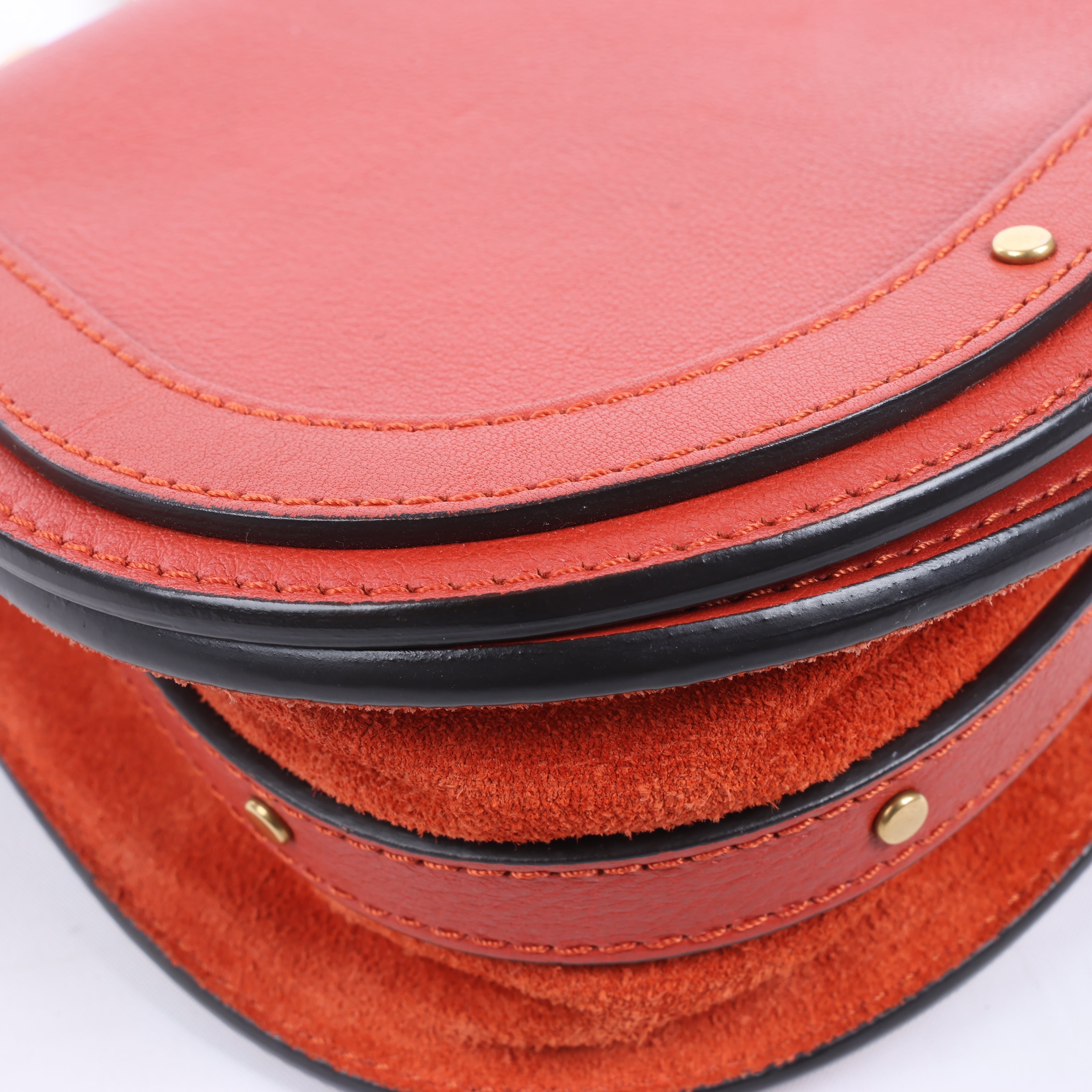 CHLOE Nile Bracelet Leather Small 2Way Shoulder Bag in Red