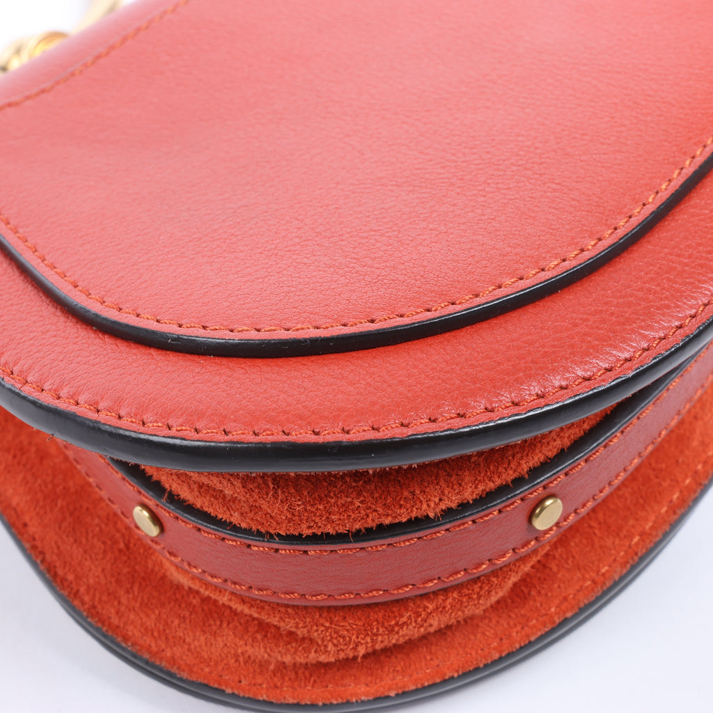 CHLOE Nile Bracelet Leather Small 2Way Shoulder Bag in Red