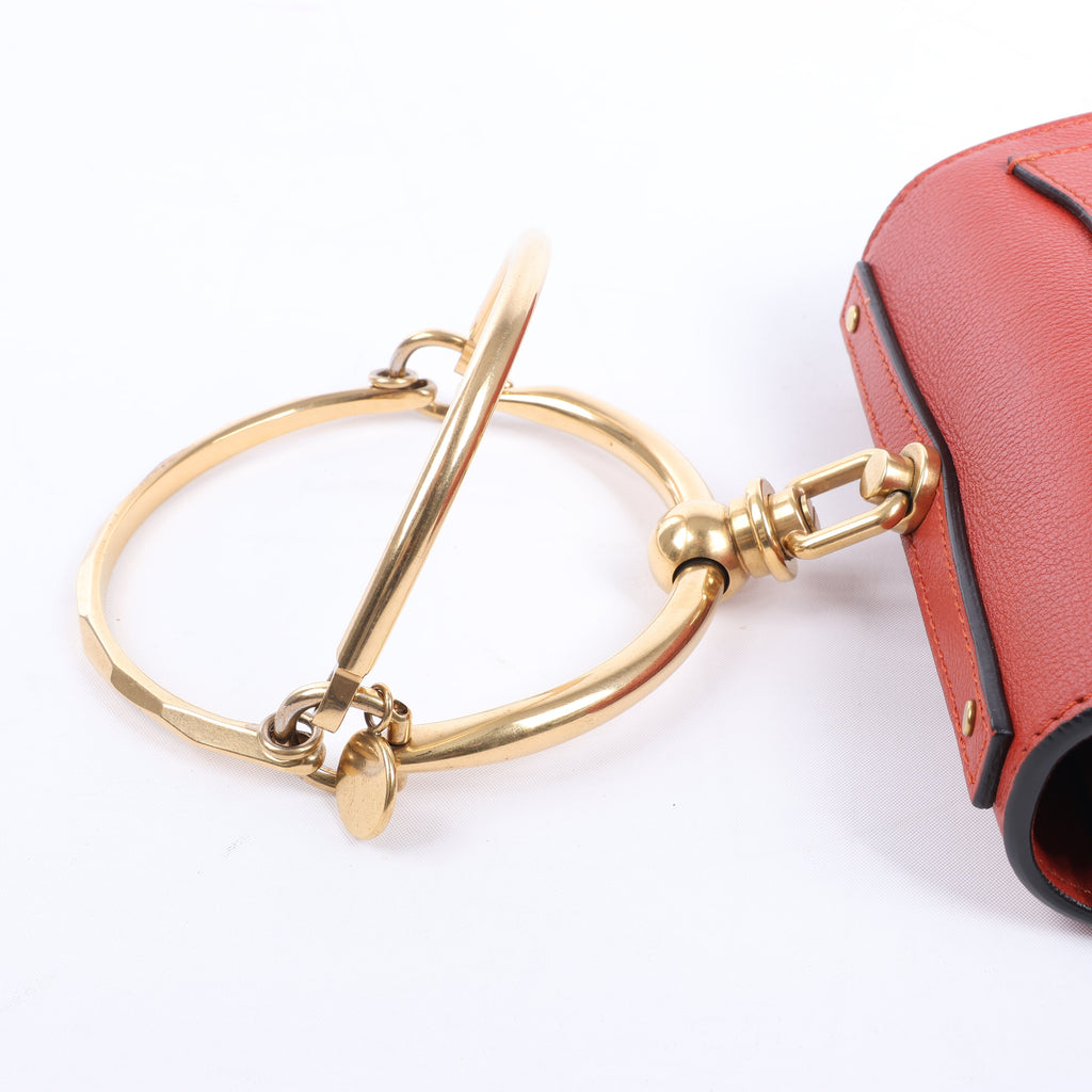 CHLOE Nile Bracelet Leather Small 2Way Shoulder Bag in Red