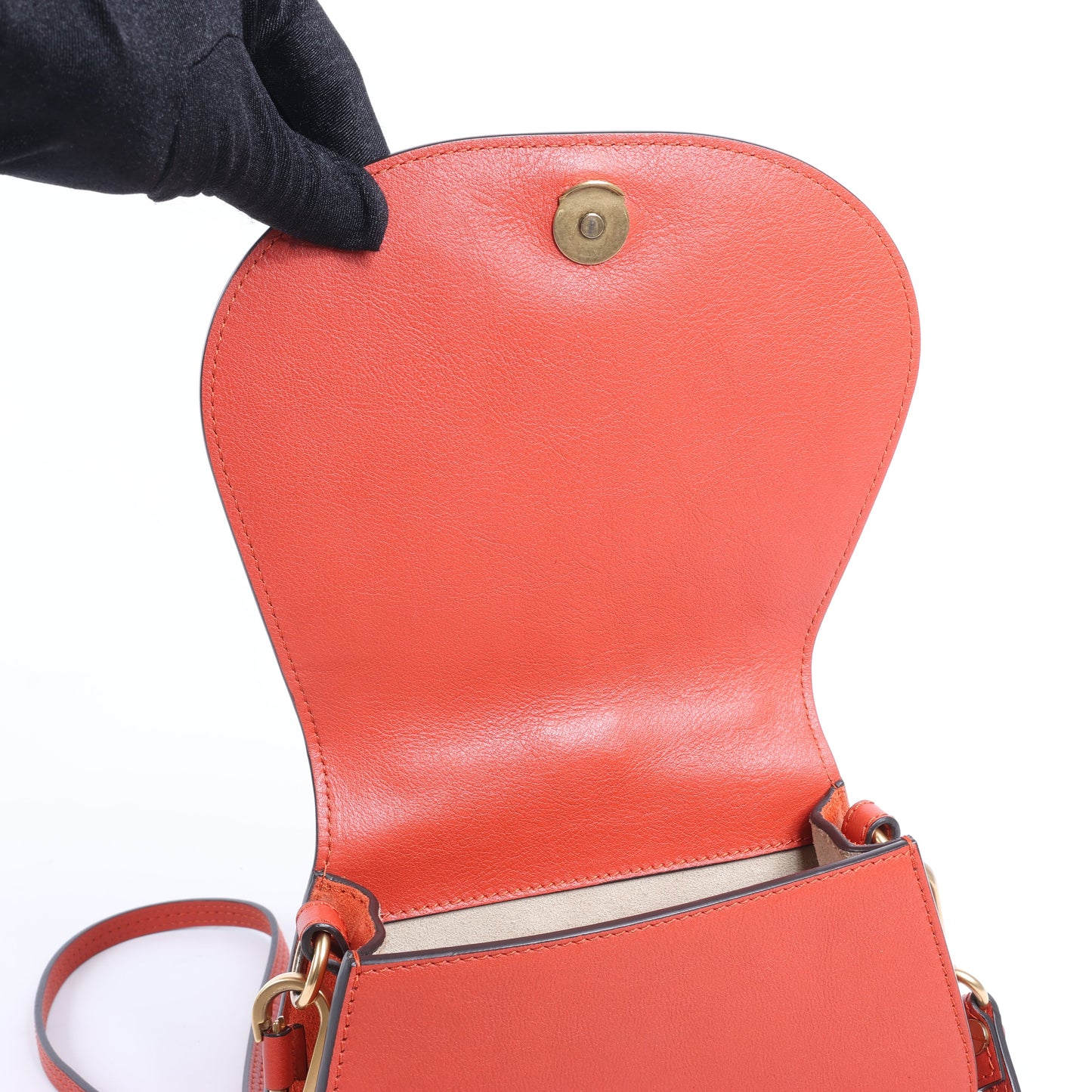Petit sac bandoulière double sens en cuir CHLOE Nile Bracelet, rouge