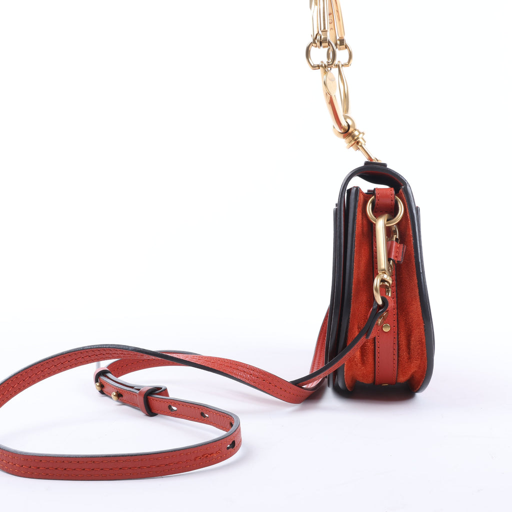 CHLOE Nile Bracelet Leather Small 2Way Shoulder Bag in Red
