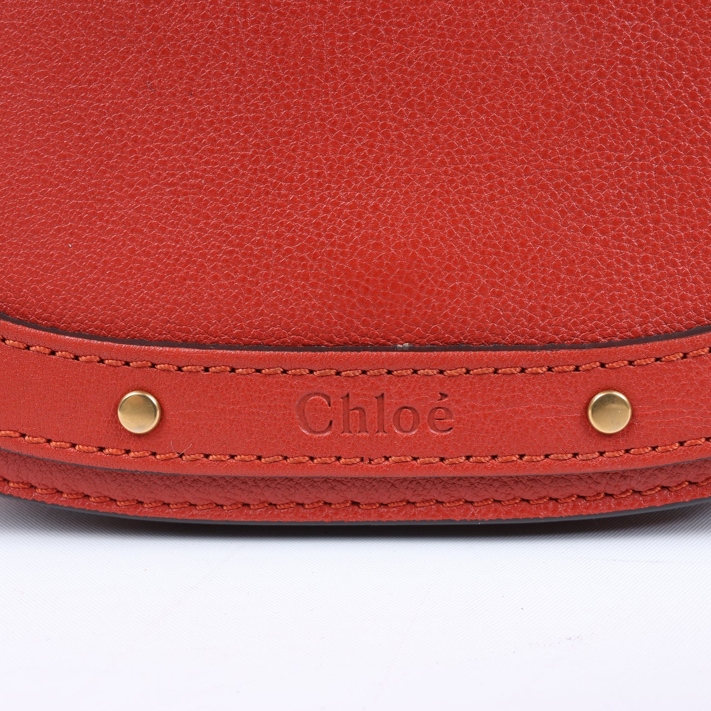 CHLOE Nile Bracelet Leather Small 2Way Shoulder Bag in Red