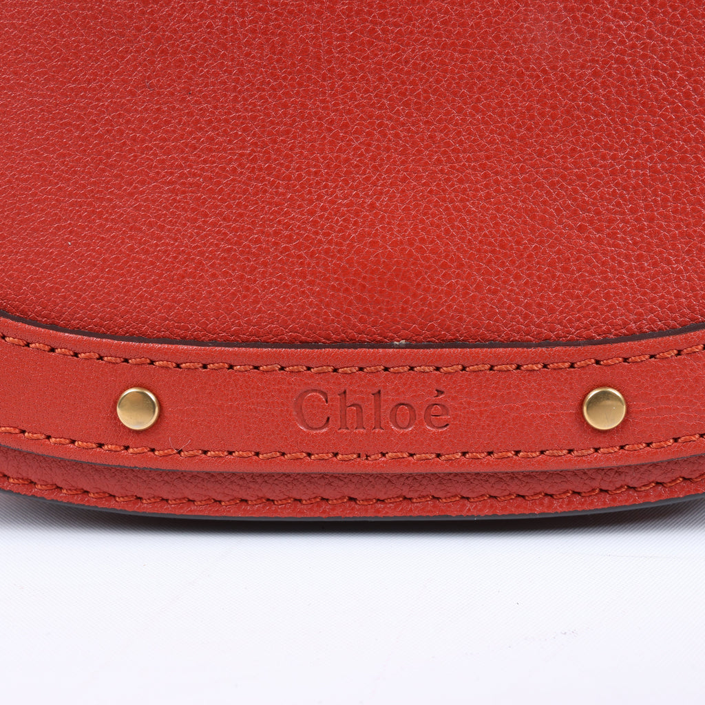 CHLOE Nile Bracelet Leather Small 2Way Shoulder Bag in Red
