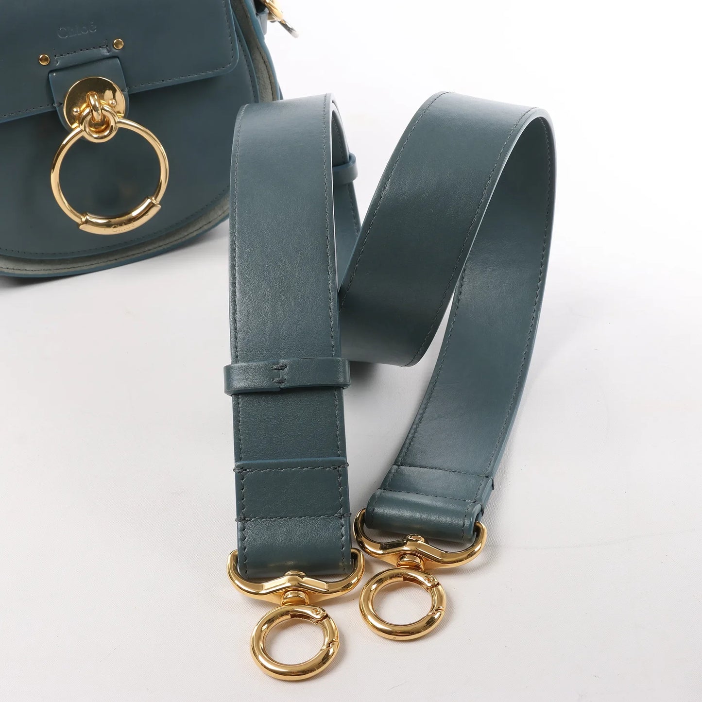 Chloe Tess Small Leather 2Way Handbag in Blue