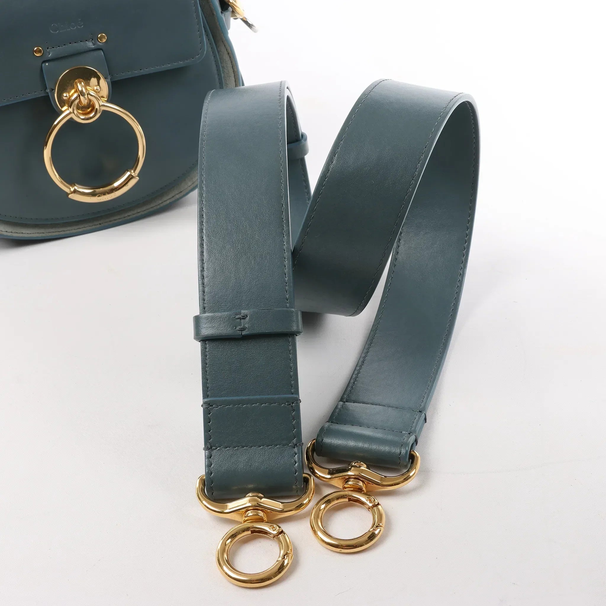 Chloe Tess Small Leather 2Way Handbag in Blue
