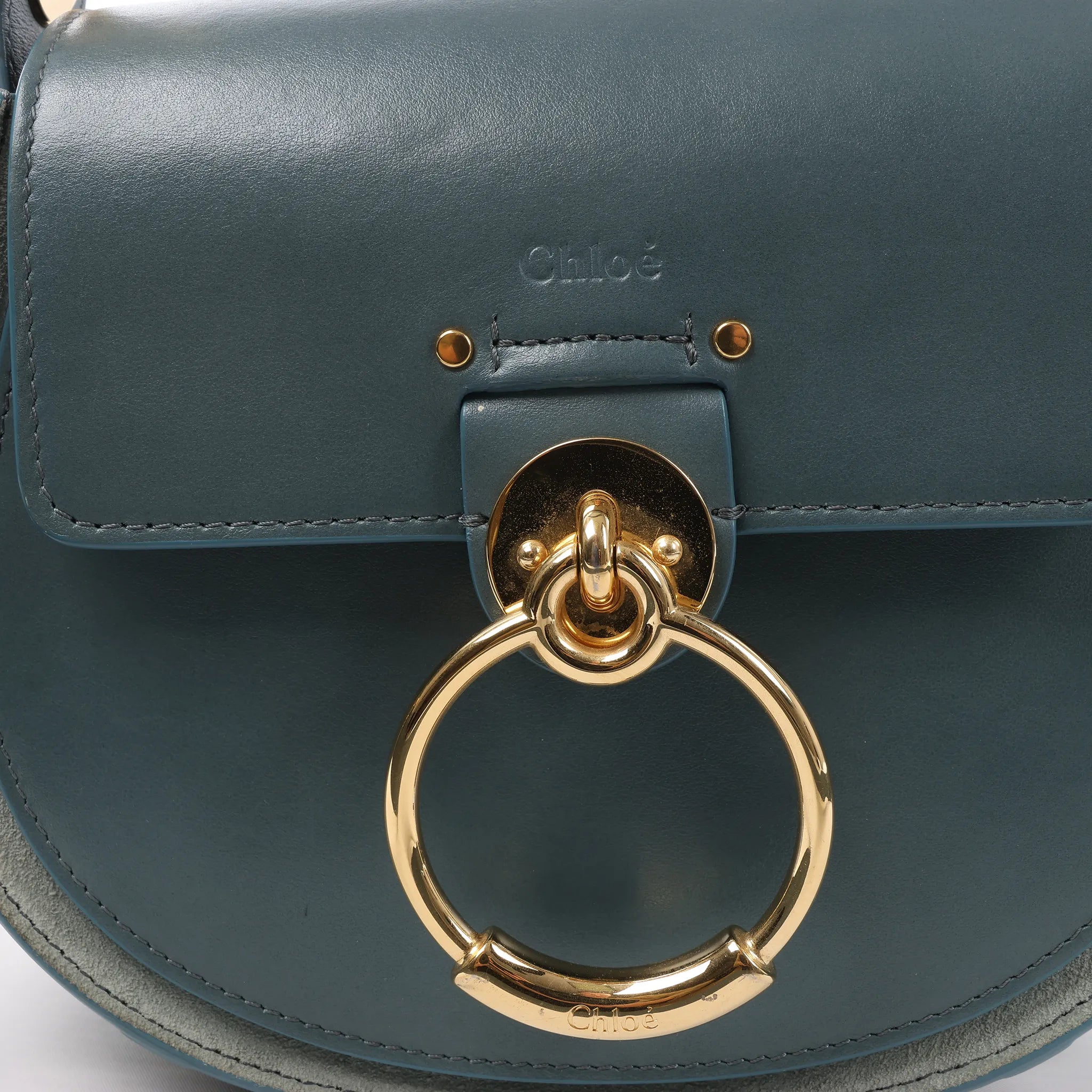 Chloe Tess Small Leather 2Way Handbag in Blue