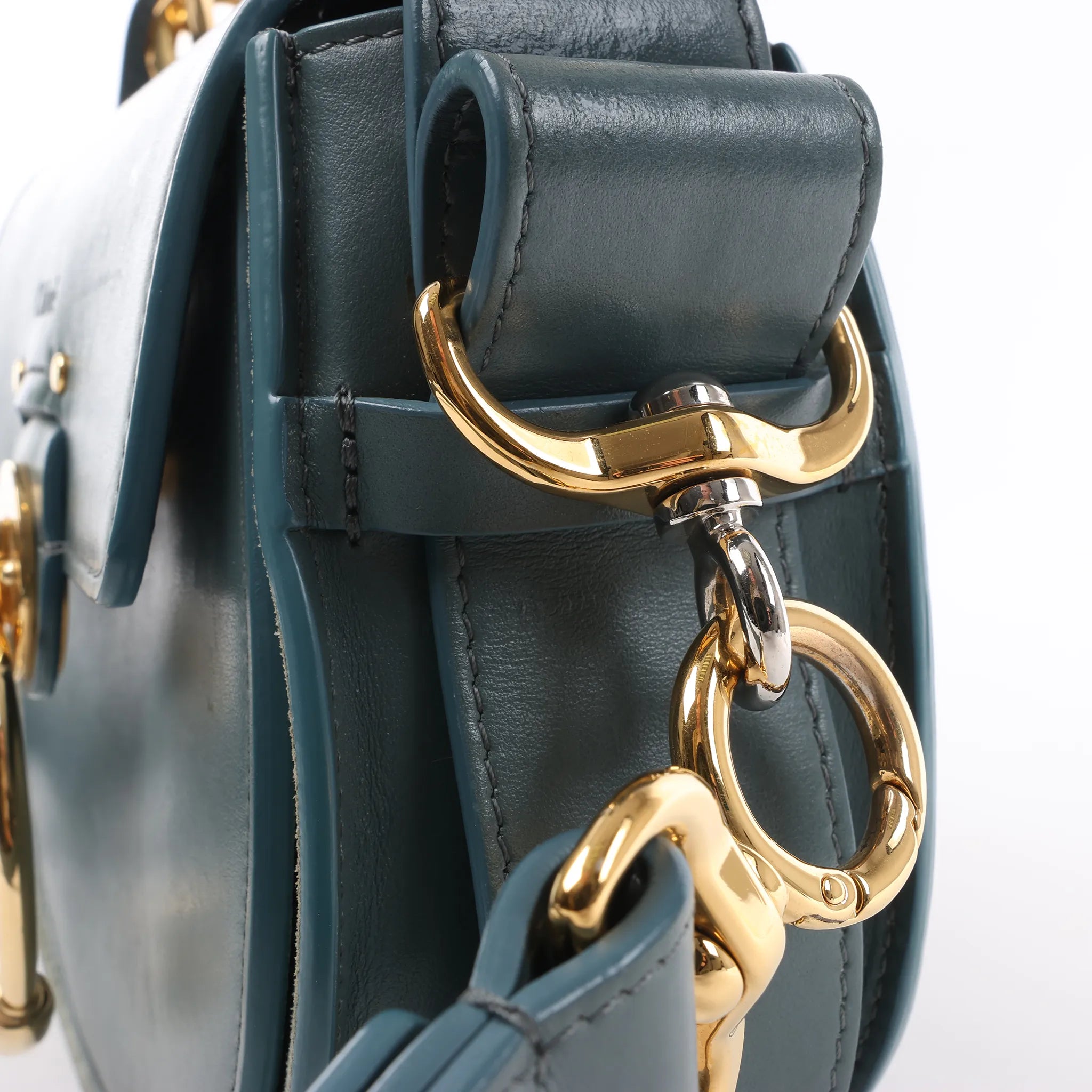 Chloe Tess Small Leather 2Way Handbag in Blue