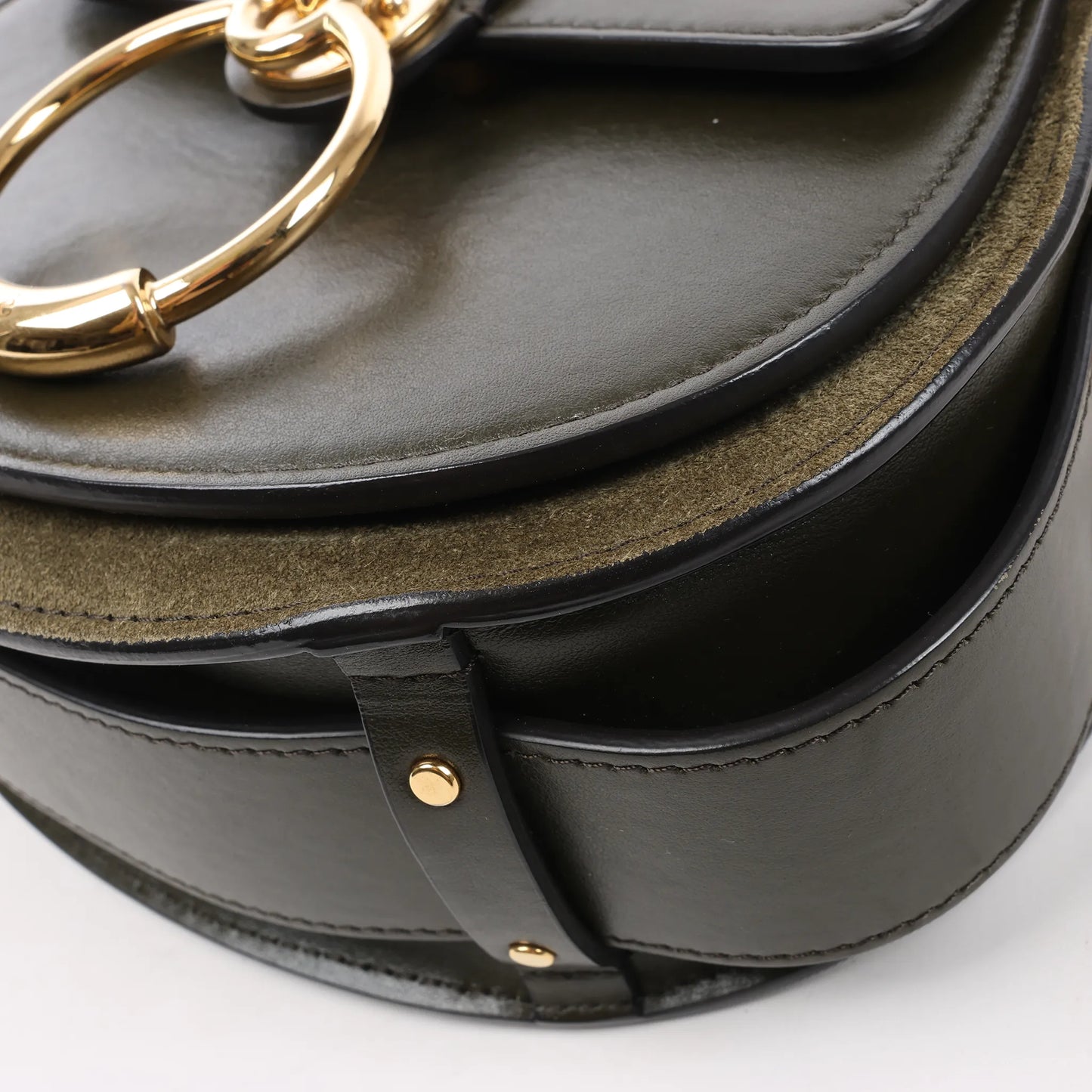 Chloe Tess Small Leather 2Way Handbag in Green