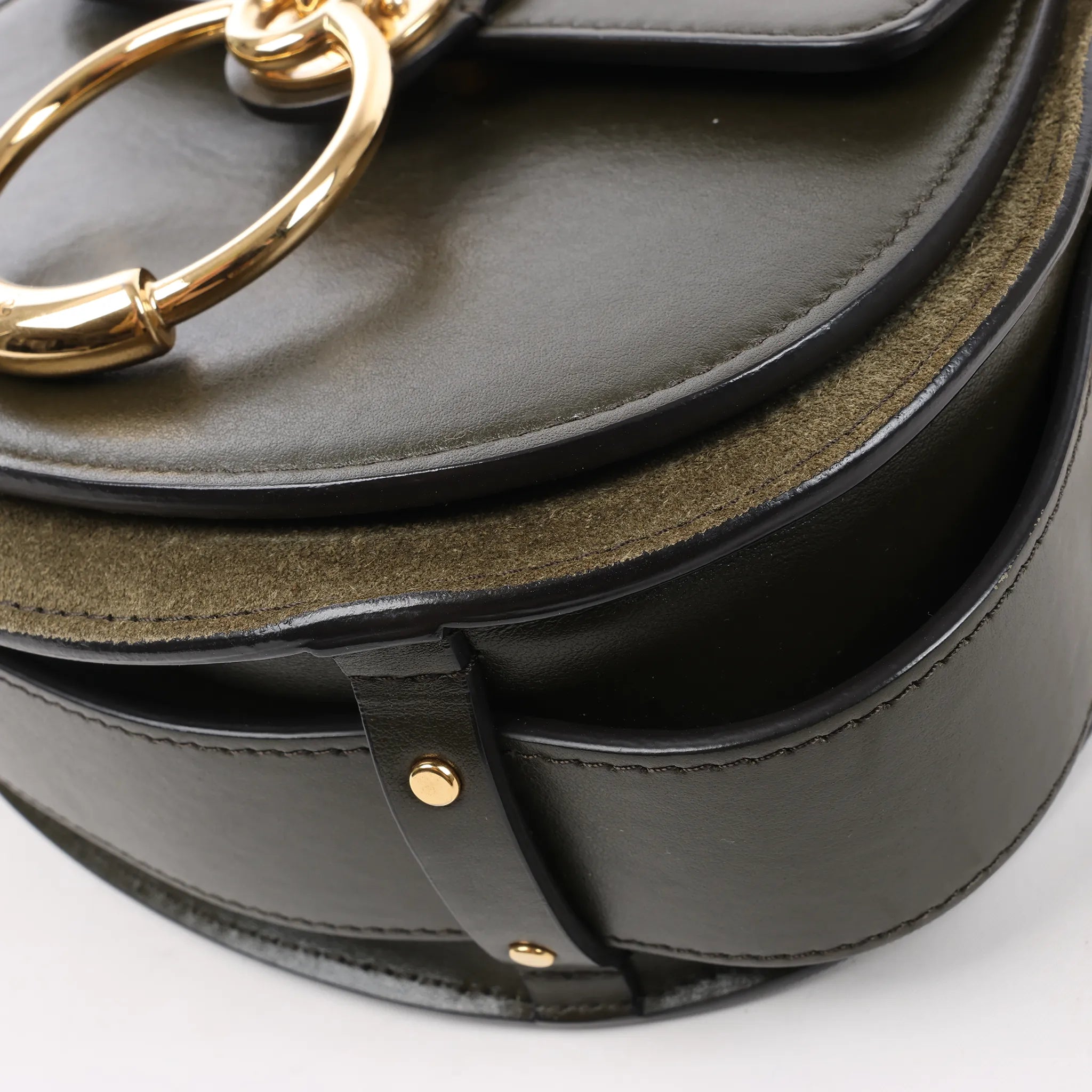 Chloe Tess Small Leather 2Way Handbag in Green