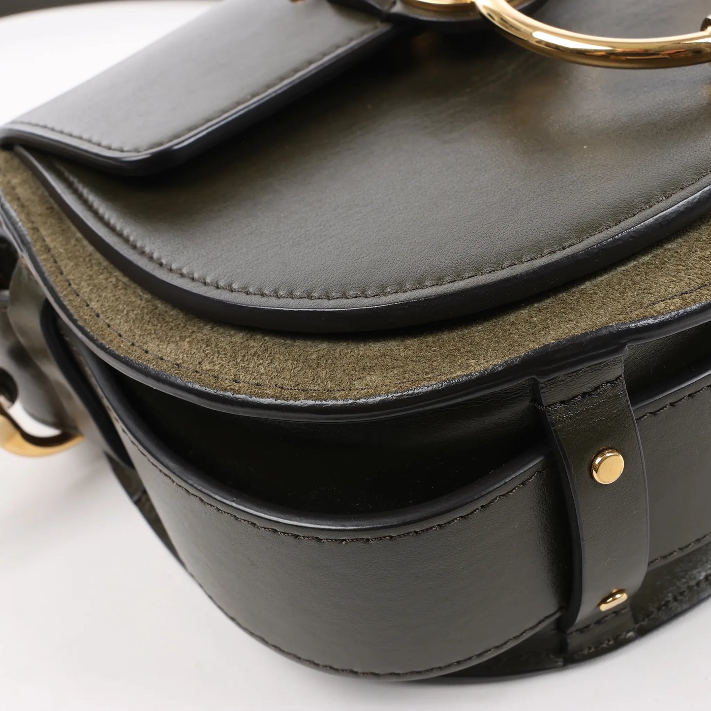 Chloe Tess Small Leather 2Way Handbag in Green