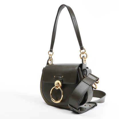 Chloe Tess Small Leather 2Way Handbag in Green