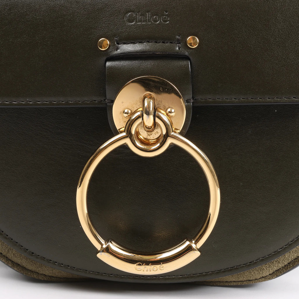 Chloe Tess Small Leather 2Way Handbag in Green