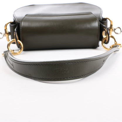 Chloe Tess Small Leather 2Way Handbag in Green