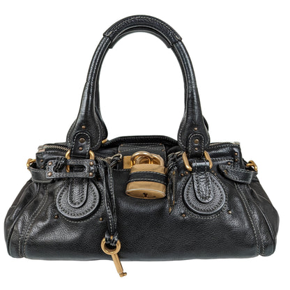 Chloe Paddington Large Leather Handbag in Black
