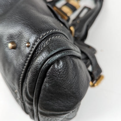 Chloe Paddington Large Leather Handbag in Black