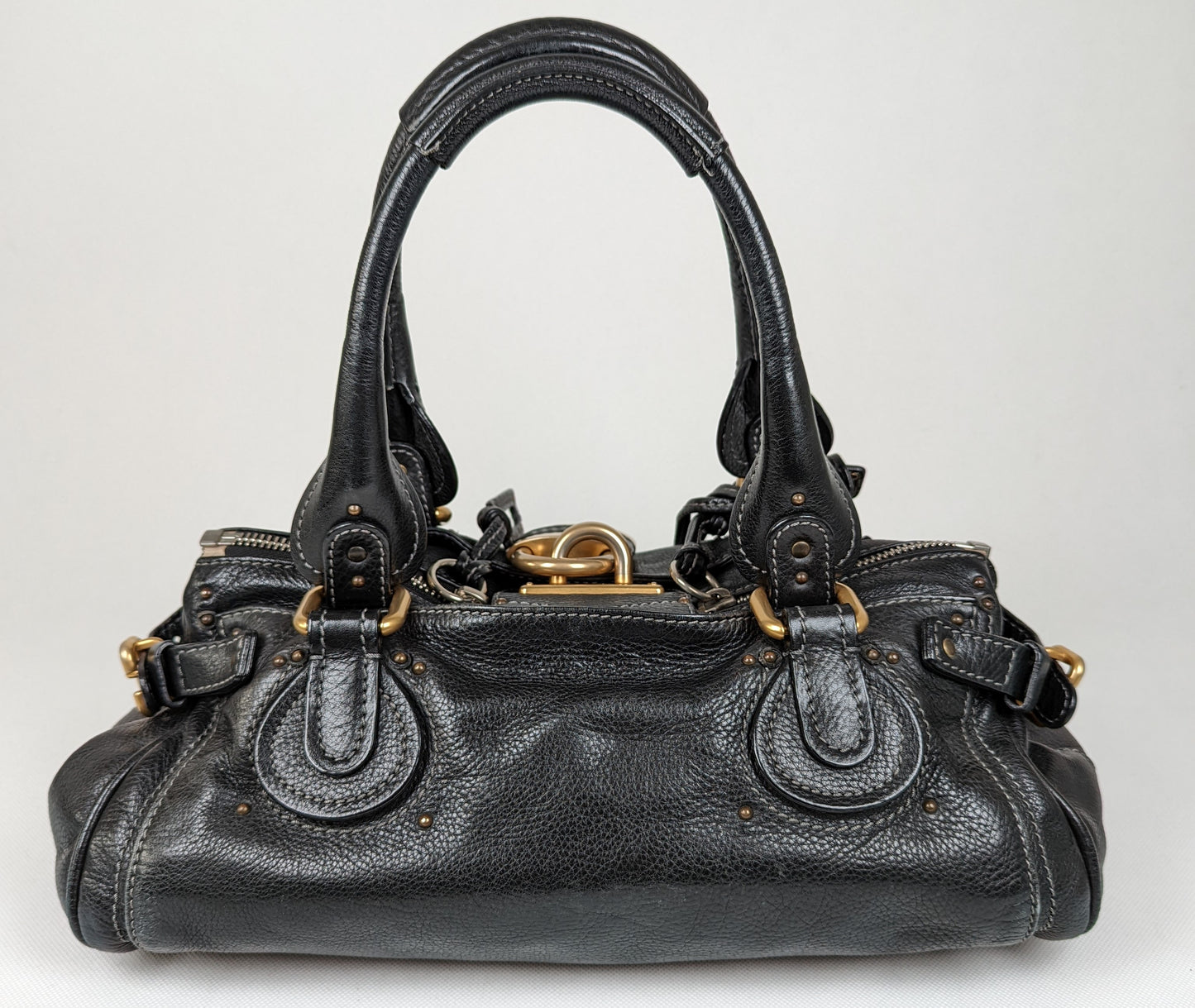 Chloe Paddington Large Leather Handbag in Black