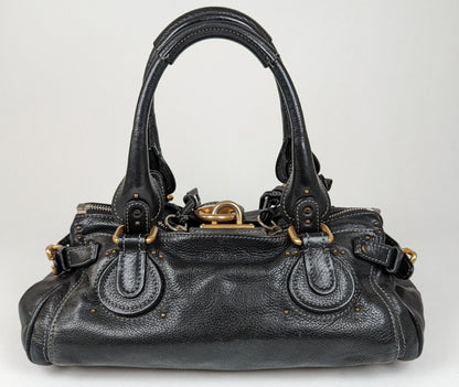Chloe Paddington Large Leather Handbag in Black