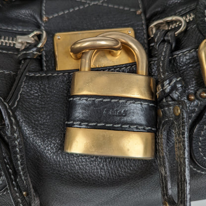 Chloe Paddington Large Leather Handbag in Black