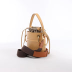 Chloe Roy Leather x Canvas 2Way Shoulder Bag in Beige