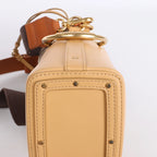Chloe Roy Leather x Canvas 2Way Shoulder Bag in Beige