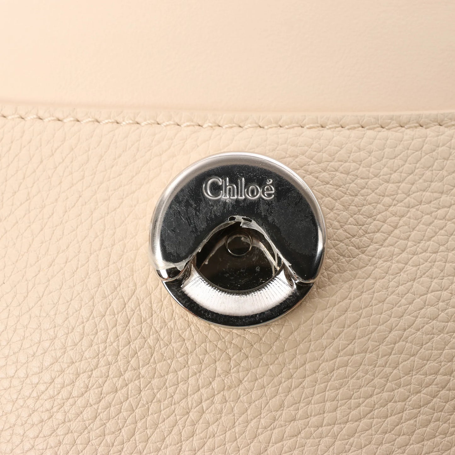 Chloe Tess Day Leather 2Way Handbag in Beige