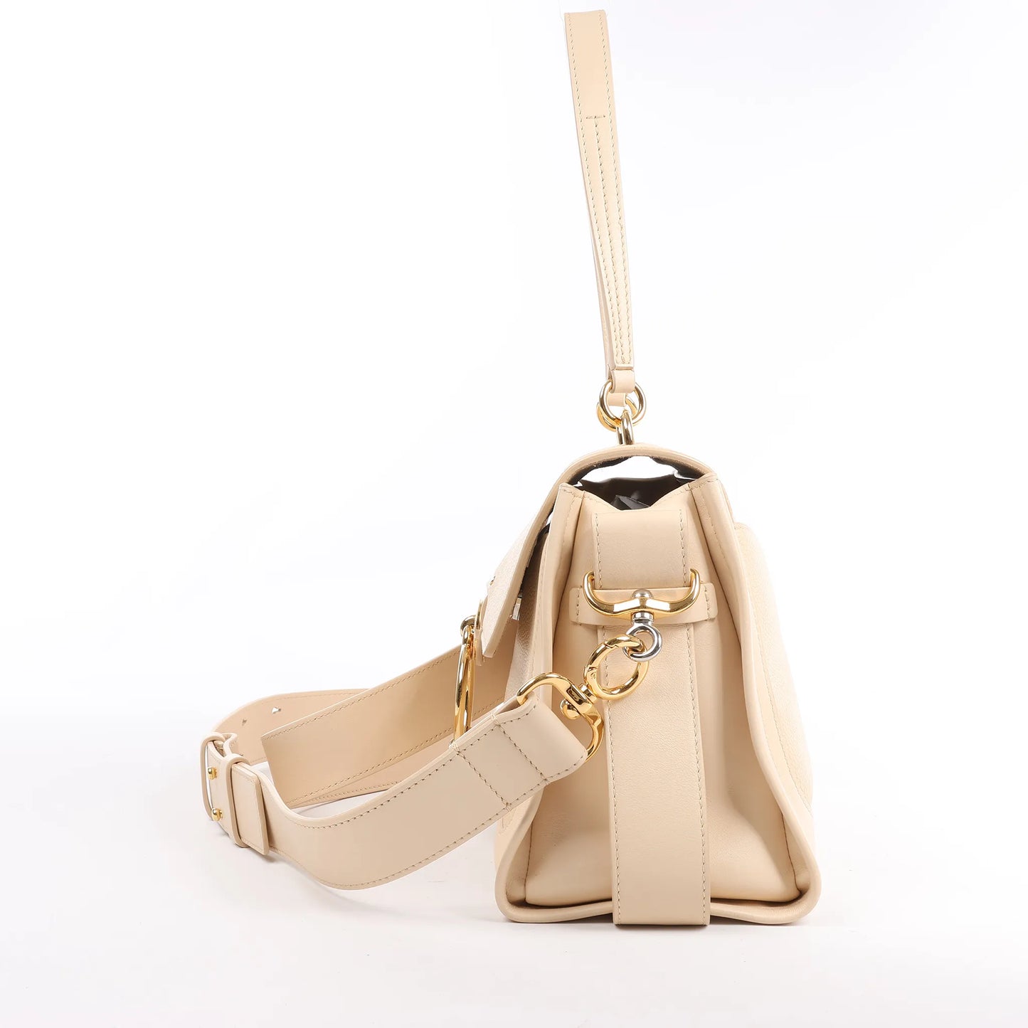 Chloe Tess Day Leather 2Way Handbag in Beige