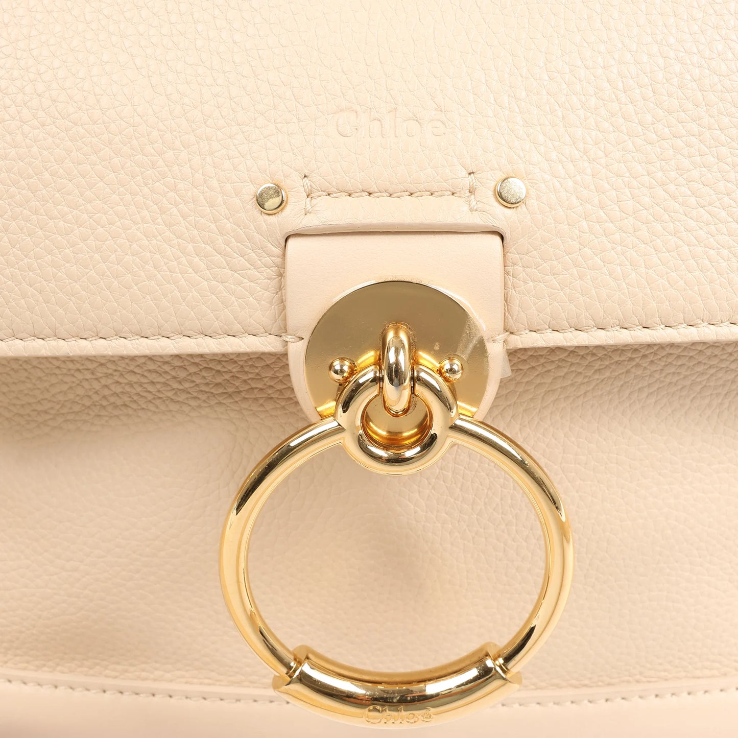 Chloe Tess Day Leather 2Way Handbag in Beige