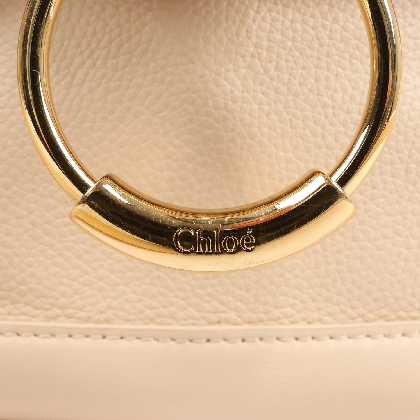 Chloe Tess Day Leather 2Way Handbag in Beige