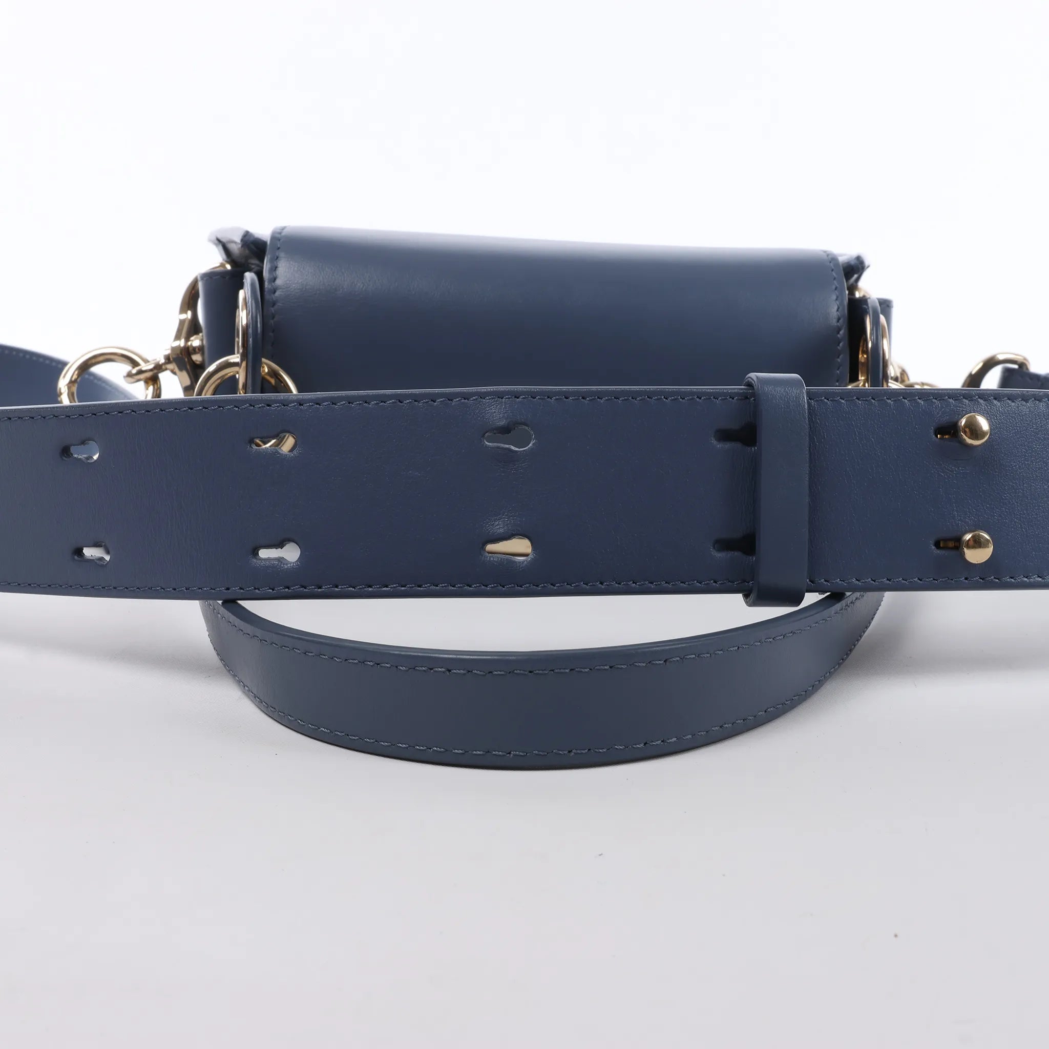Chloe Tess Small Leather 2Way Shoulder Bag in Blue