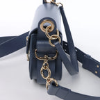 Chloe Tess Small Leather 2Way Shoulder Bag in Blue