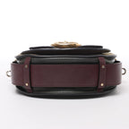 Chloe Tess Leather & Suede Shoulder bag in Green x Bordeaux