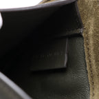 Chloe Tess Leather & Suede Shoulder bag in Green x Bordeaux