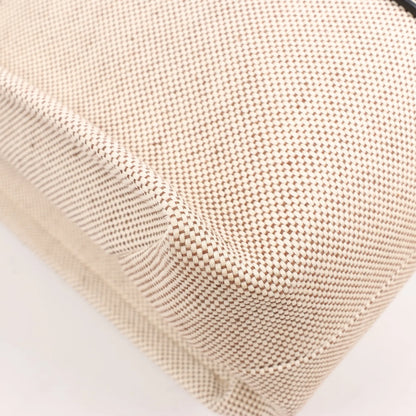 Grand sac fourre-tout en toile et cuir CHLOE Woody, noir et beige