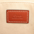 CHLOE Woody Large Canvas & Leather Tote Shoulder bag in Beige x Brown