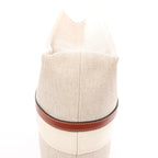 CHLOE Woody Large Canvas & Leather Tote Shoulder bag in Beige x Brown