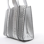 Bolso de hombro mediano CHLOE Woody de lona y piel en marrón