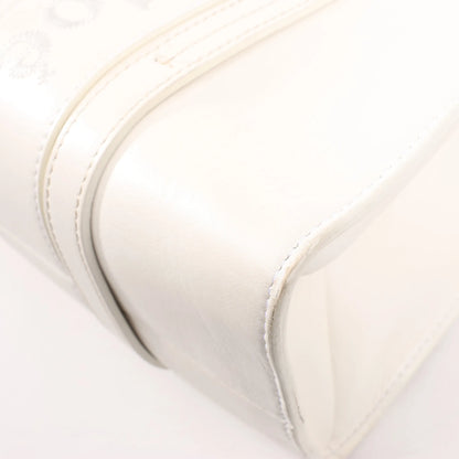 Chloé Woody Medium Leather Handbag in White