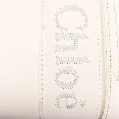 Chloé Woody Medium Leather Handbag in White