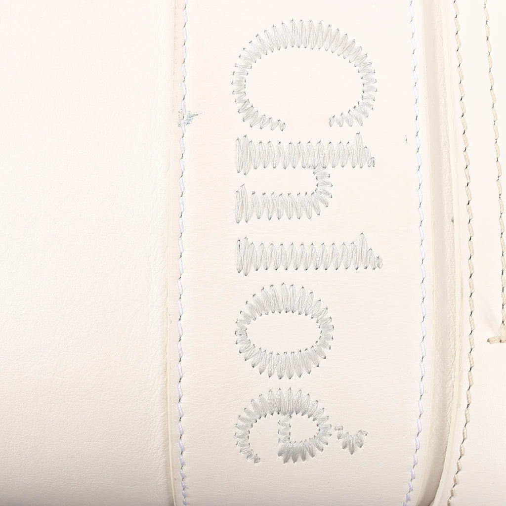 Chloé Woody Medium Leather Handbag in White
