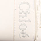 Chloé Woody Medium Leather Handbag in White