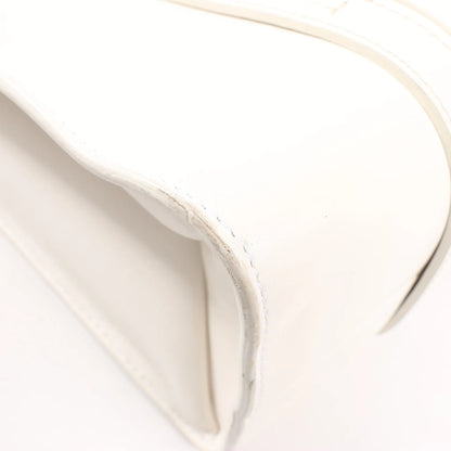 Chloé Woody Medium Leather Handbag in White