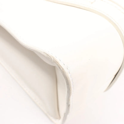 Chloé Woody Medium Leather Handbag in White