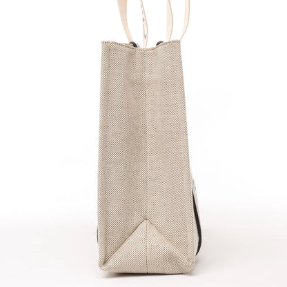 CHLOE Woody Medium Canvas & Leather Tote Shoulder bag in Brown