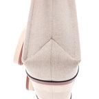 CHLOE Woody Medium Canvas x Leather Tote Shoulder bag in Beige x Brown