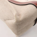 CHLOE Woody Medium Canvas & Leather Tote Shoulder bag in Brown